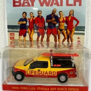 Greenlight 2016 Ford F-150 Truck Emerald Bay Beach Patrol Baywatch, The Rock